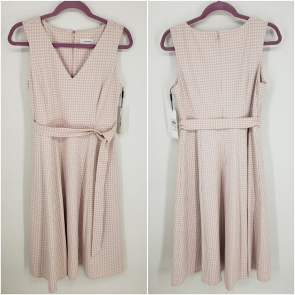NWT Calvin Klein Pink Gingham Dress 🌸✨